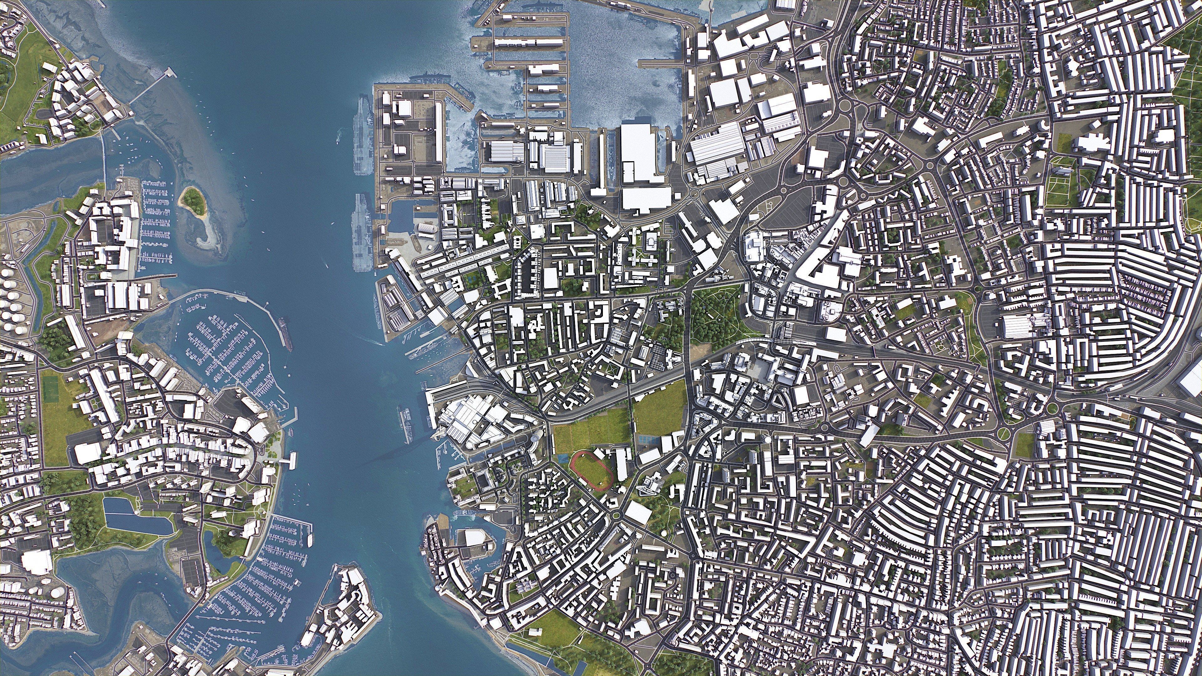Portsmouth  Low-poly 3D model_6