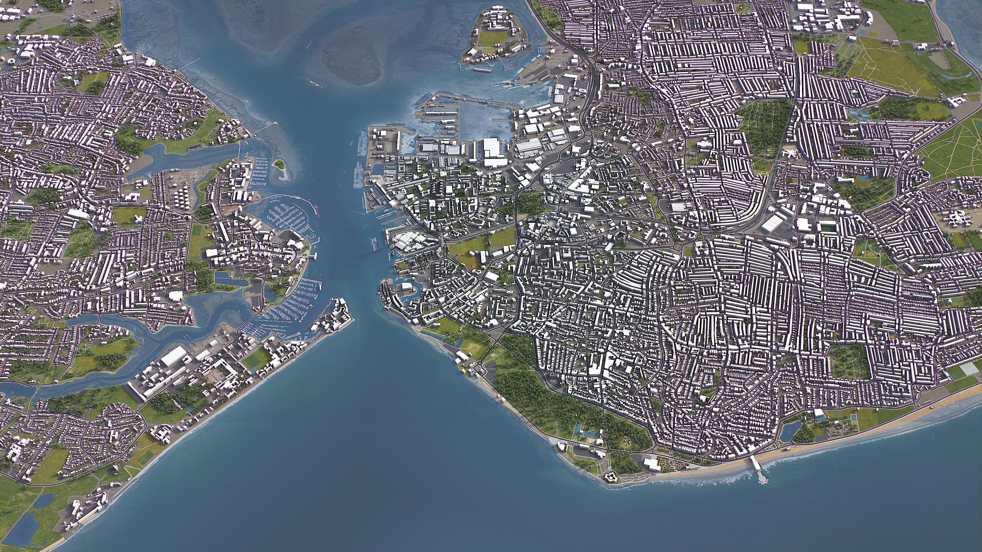 Portsmouth  Low-poly 3D model_15