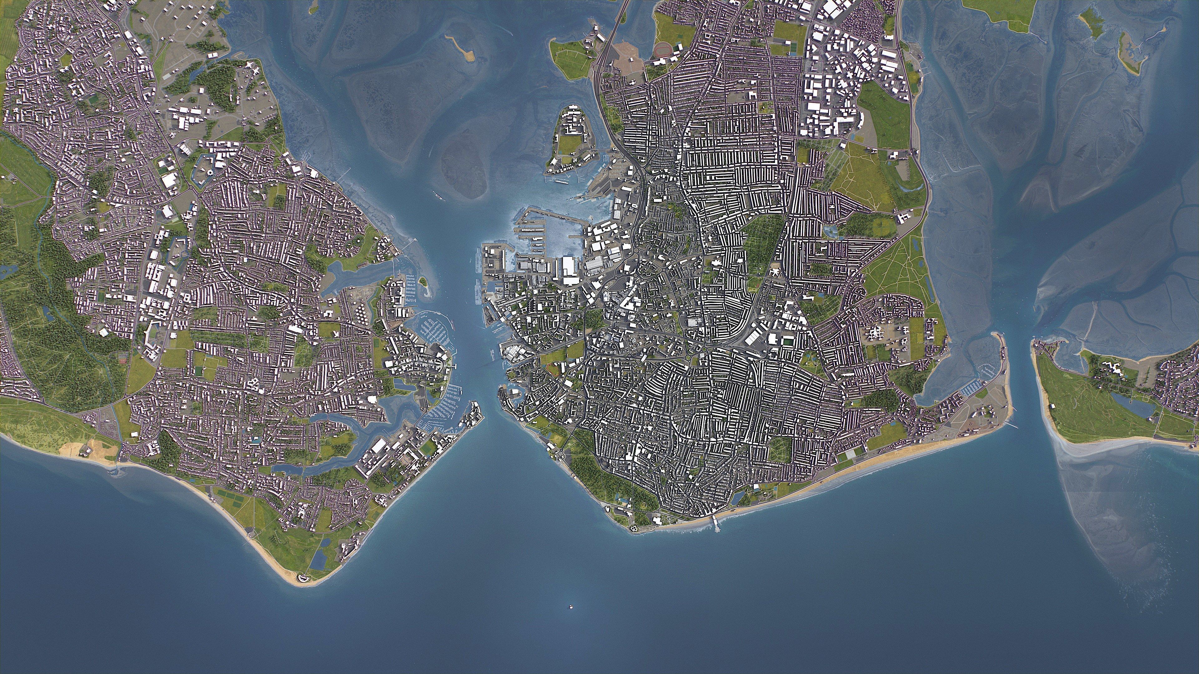 Portsmouth  Low-poly 3D model_10