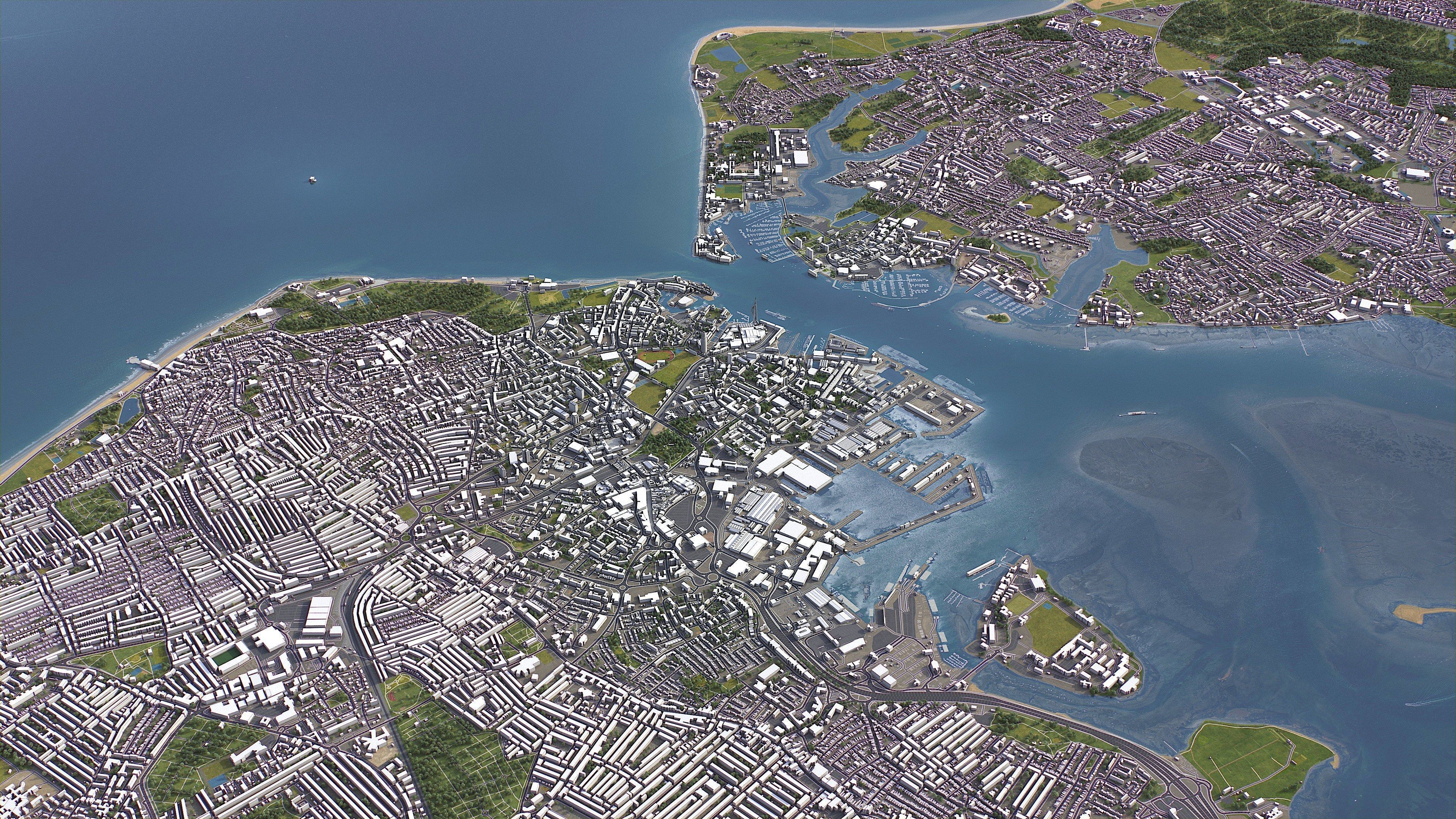 Portsmouth  Low-poly 3D model_11