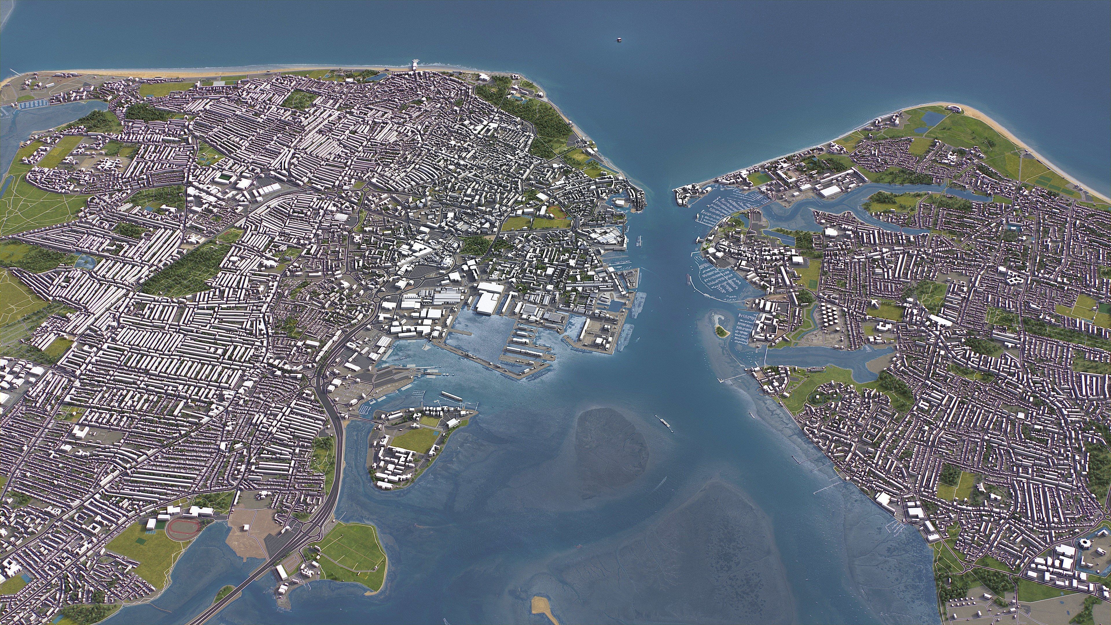 Portsmouth  Low-poly 3D model_13