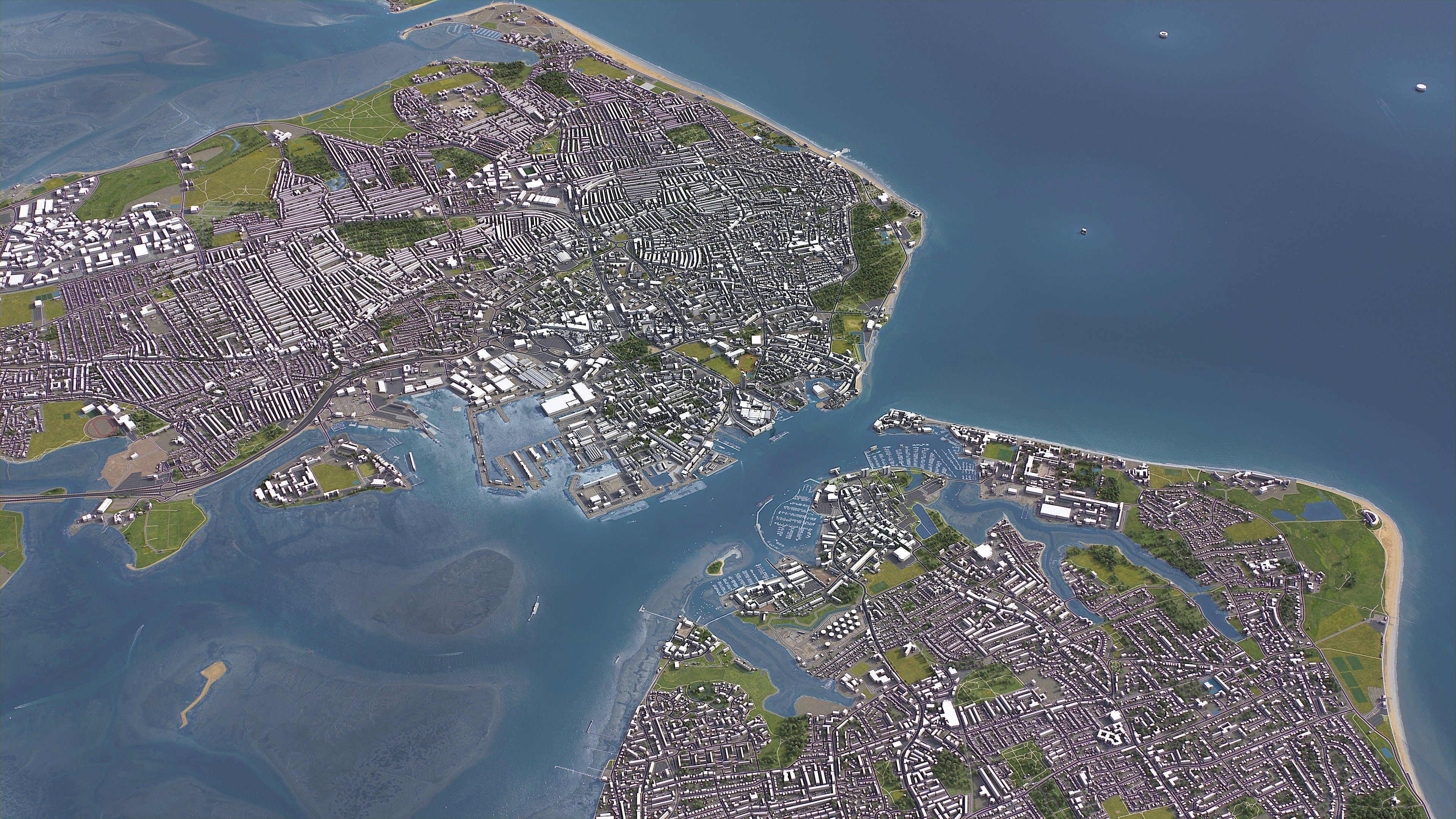 Portsmouth  Low-poly 3D model_12
