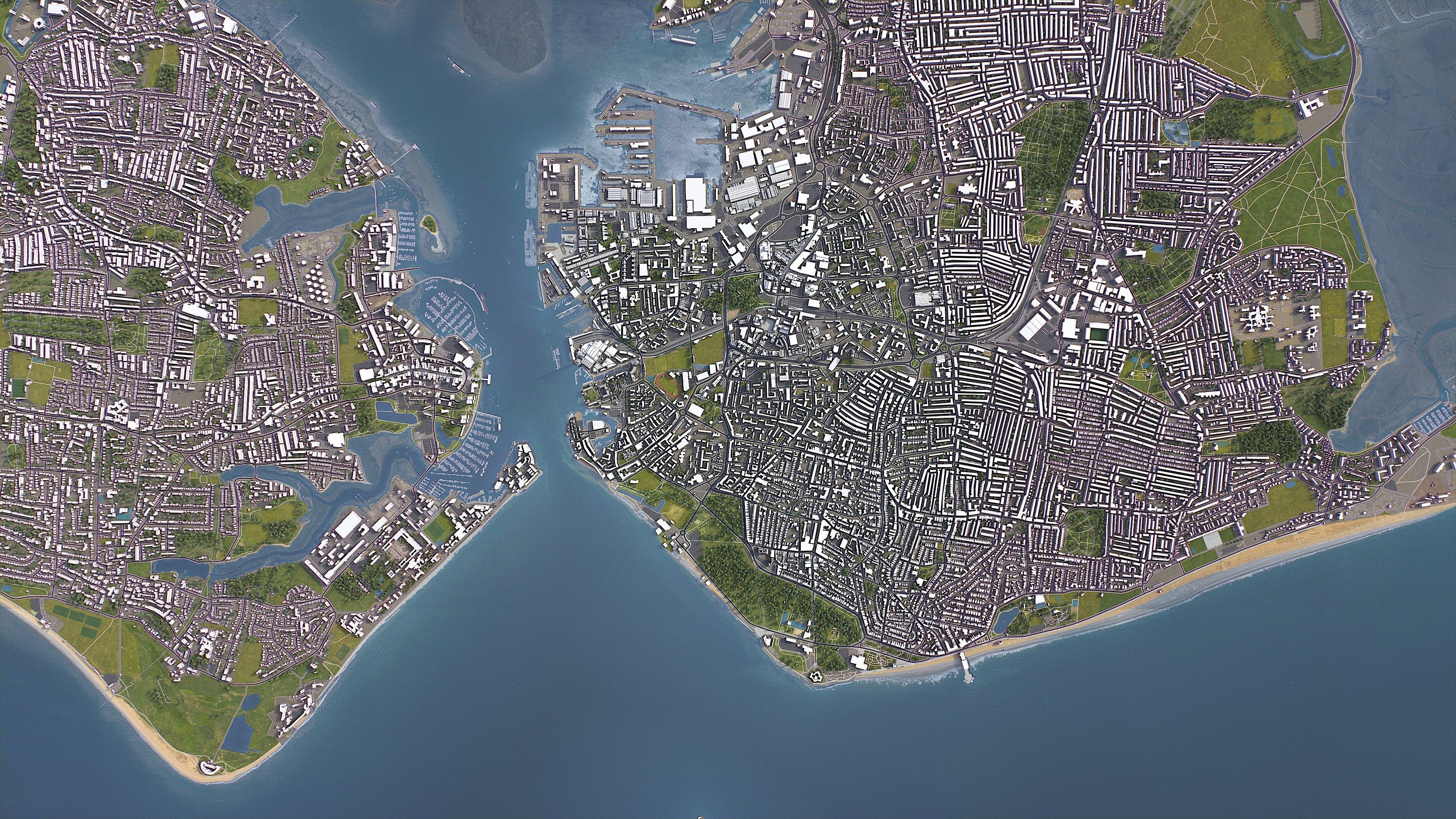 Portsmouth  Low-poly 3D model_14