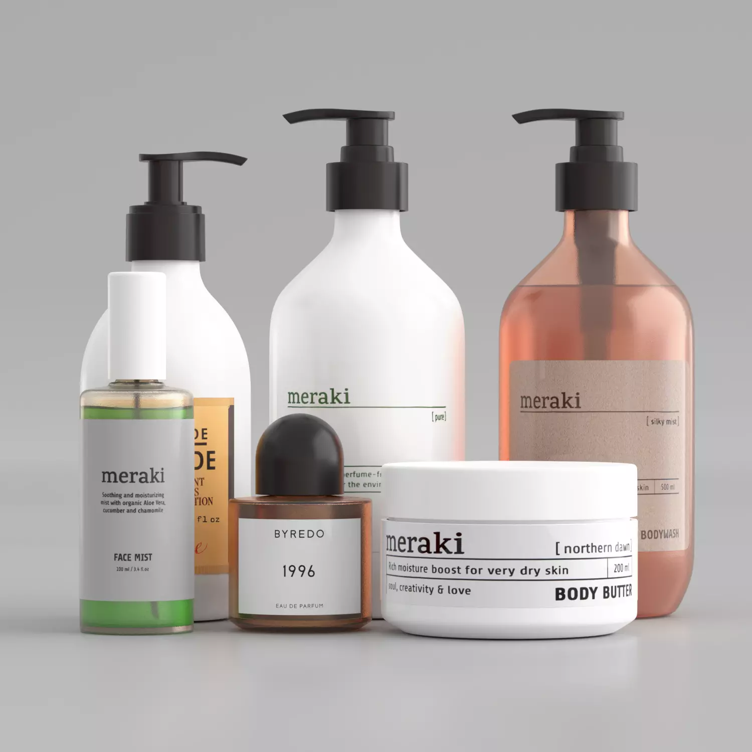 Meraki Cosmetics Set 3D model_0