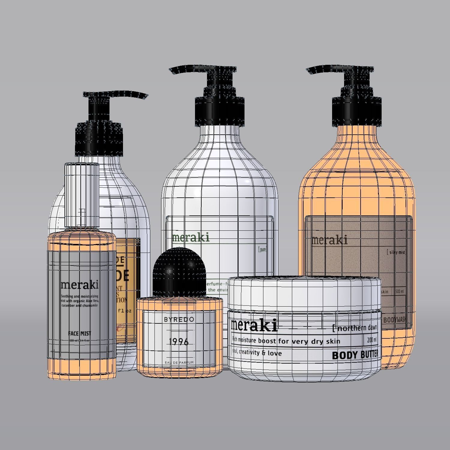 Meraki Cosmetics Set 3D model_3