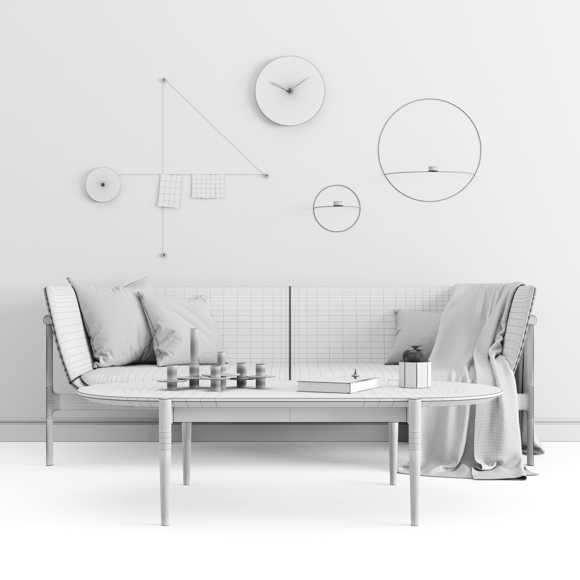 Menu Sofa And Table With Decor 3D model_4