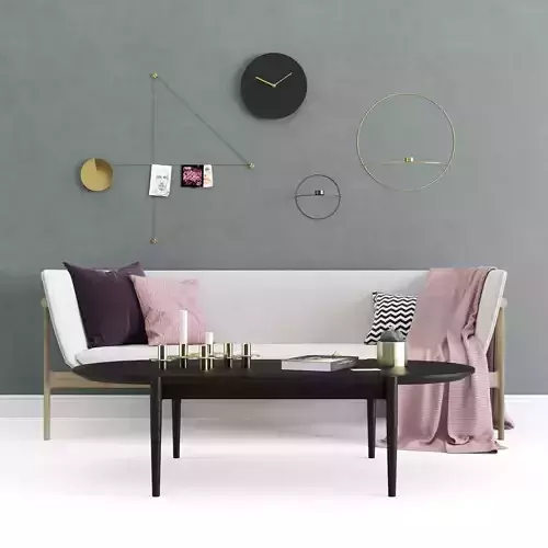  Menu Sofa And Table With Decor