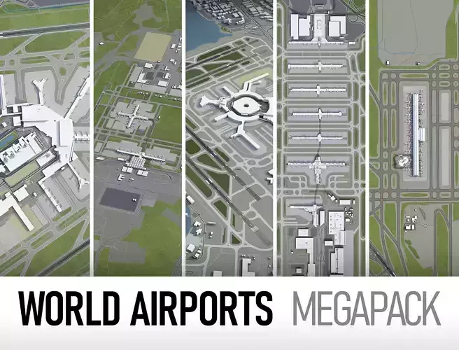 Top World Airports 3D Model Collection