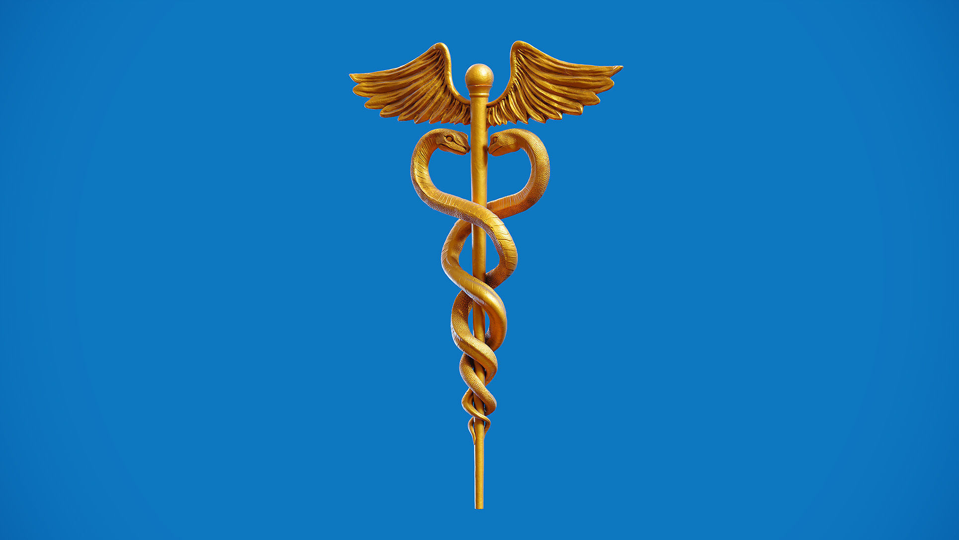 Caduceus Medical symbol 3d print model 3D print model_3