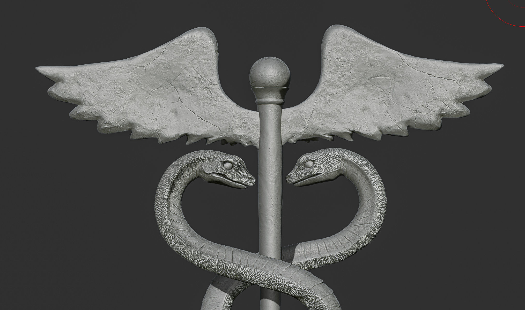 Caduceus Medical symbol 3d print model 3D print model_20