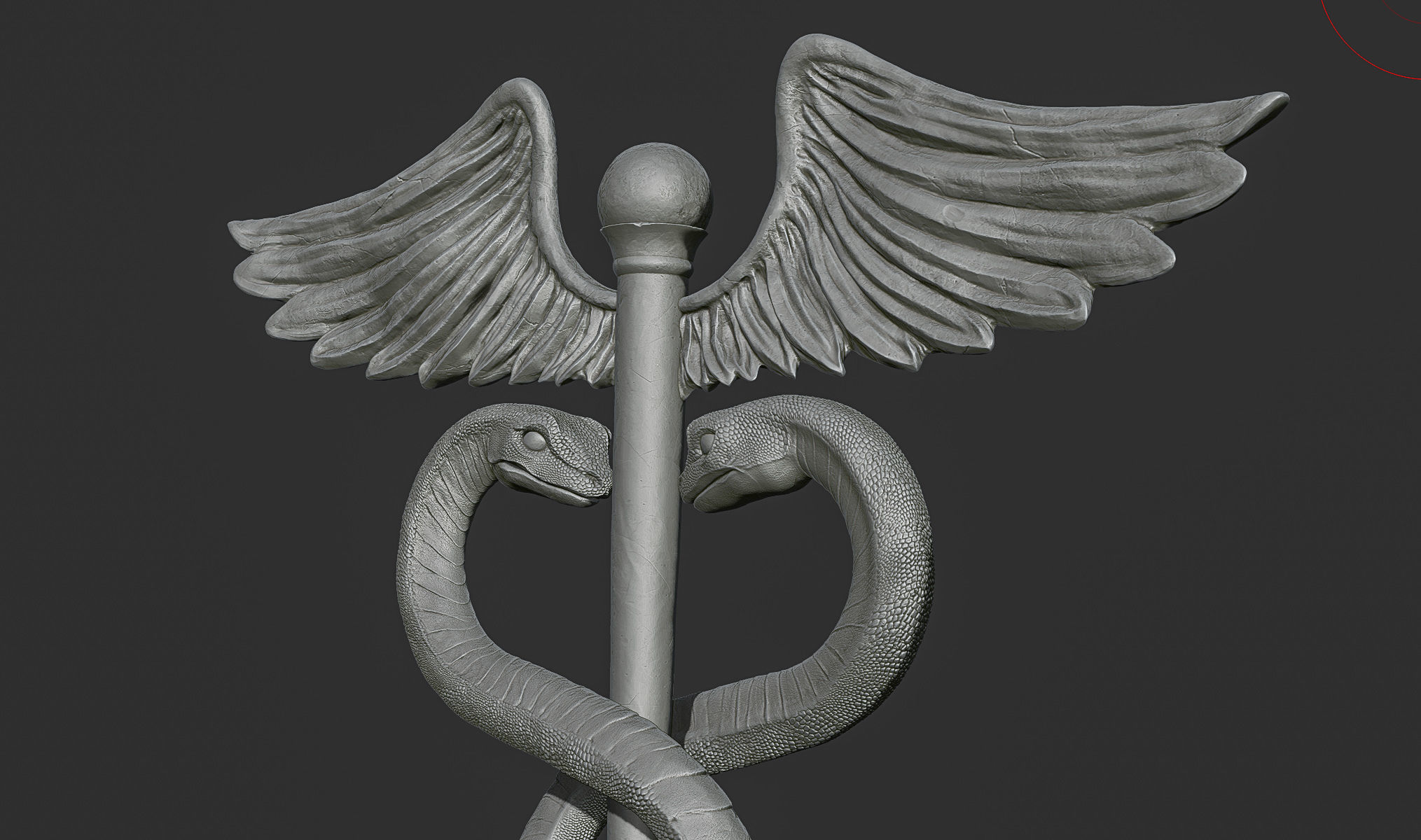 Caduceus Medical symbol 3d print model 3D print model_15