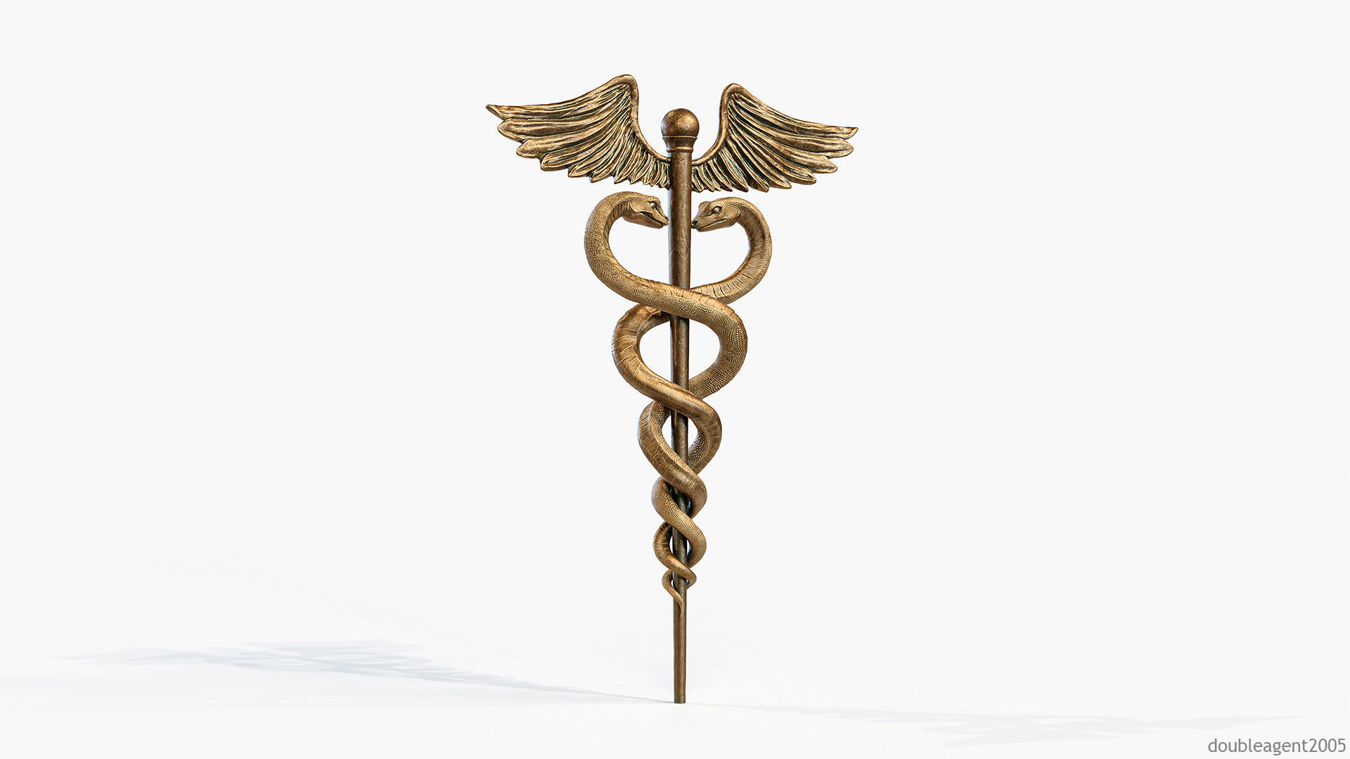 Caduceus Medical symbol 3d print model 3D print model_5