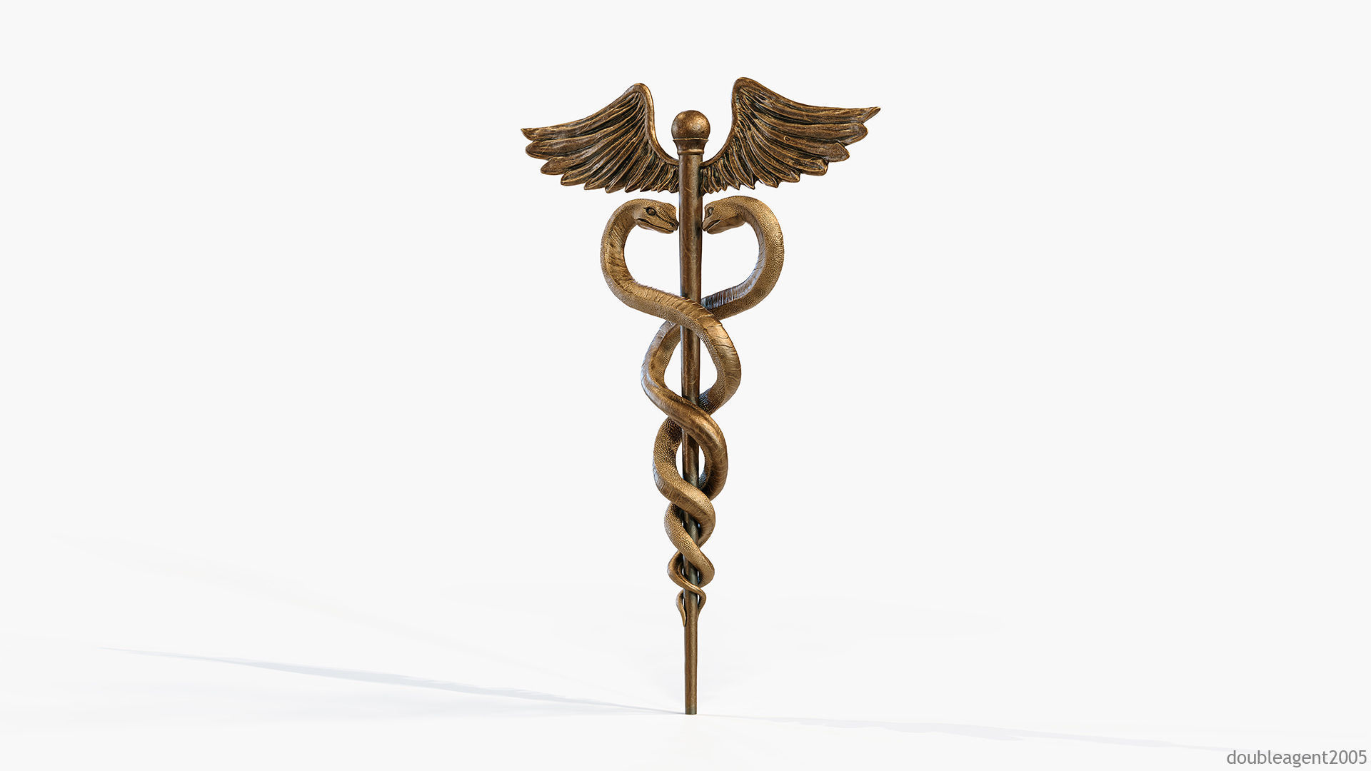 Caduceus Medical symbol 3d print model 3D print model_6