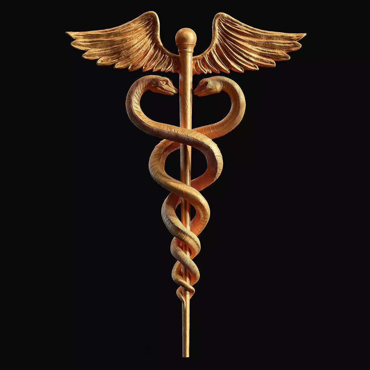 Caduceus Medical symbol 3d print model 3D print model_0