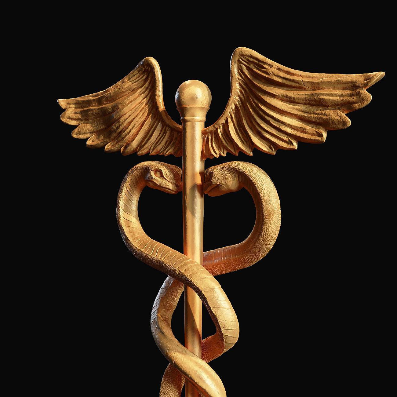 Caduceus Medical symbol 3d print model 3D print model_11