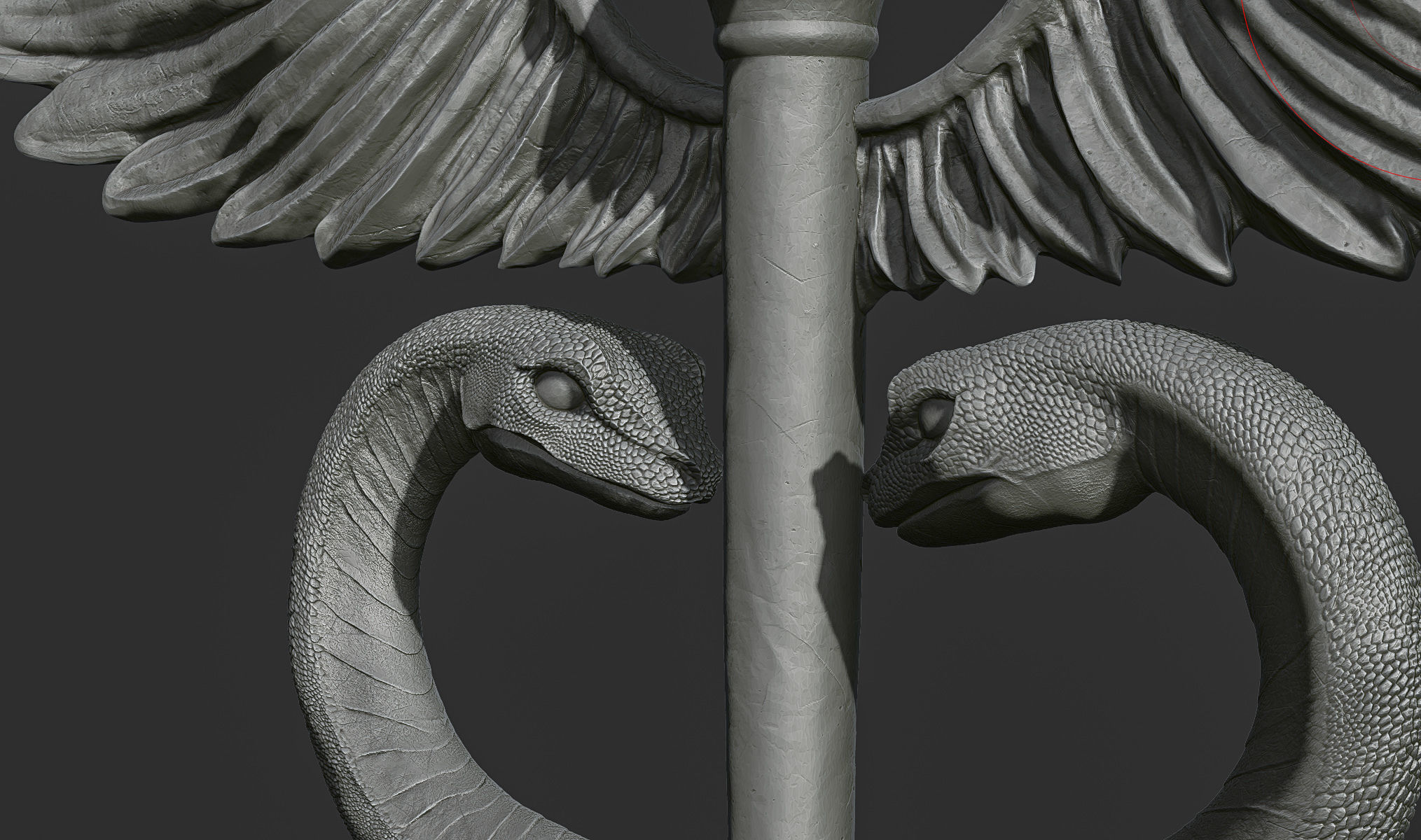 Caduceus Medical symbol 3d print model 3D print model_13