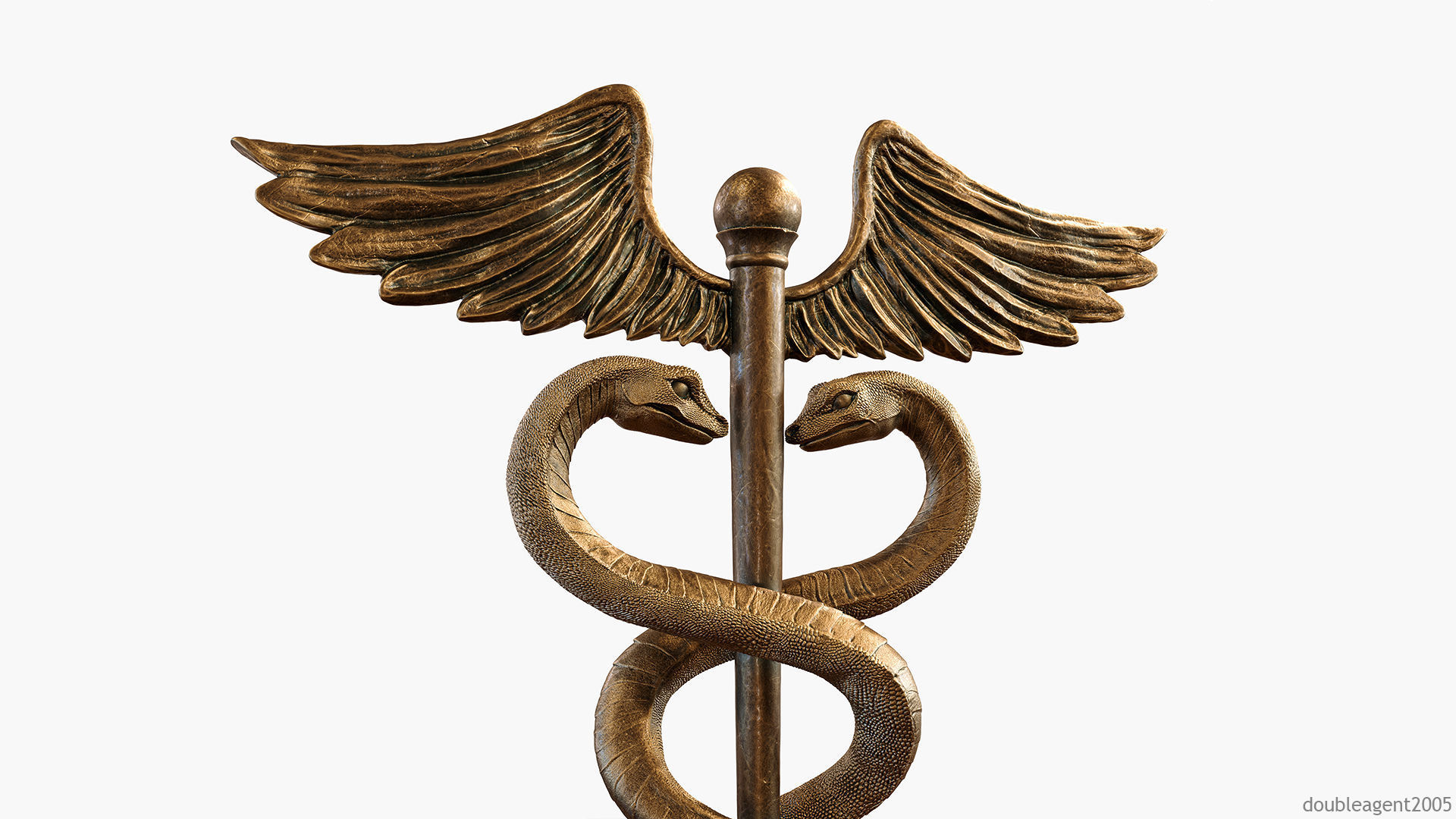 Caduceus Medical symbol 3d print model 3D print model_7