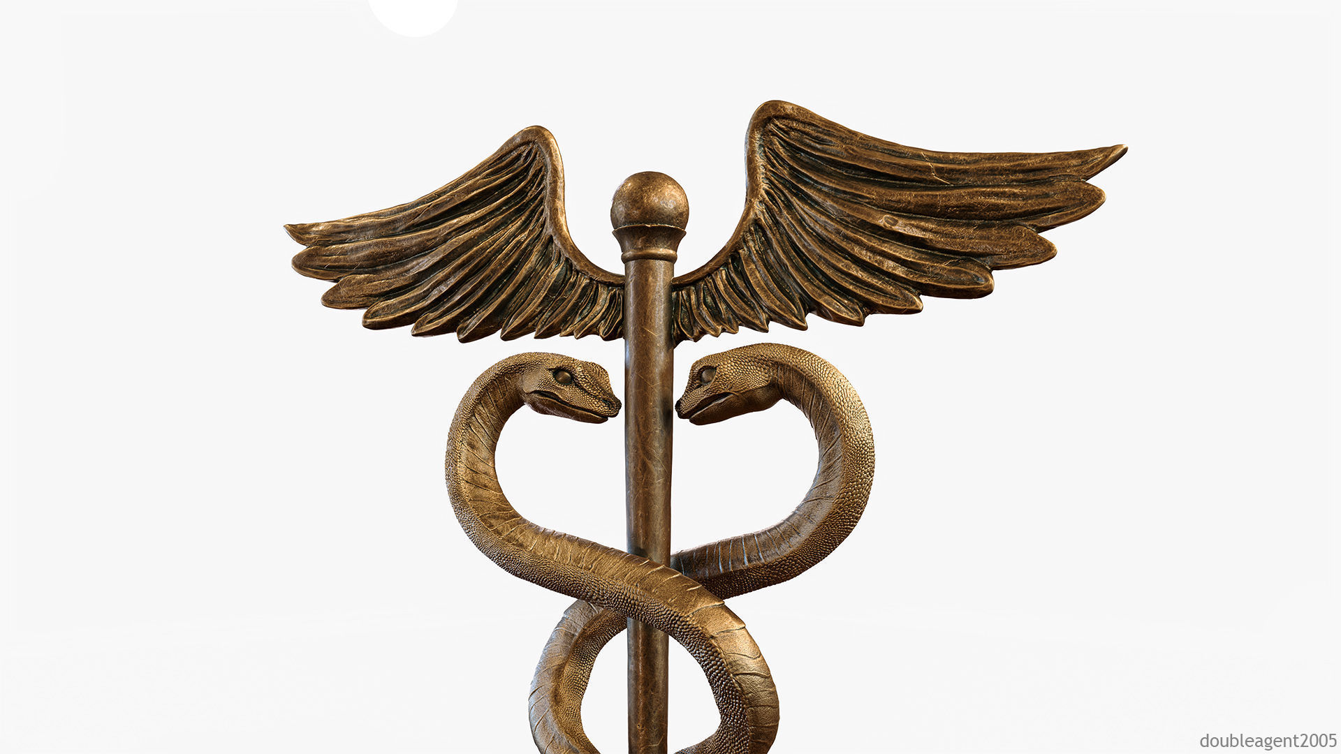 Caduceus Medical symbol 3d print model 3D print model_8