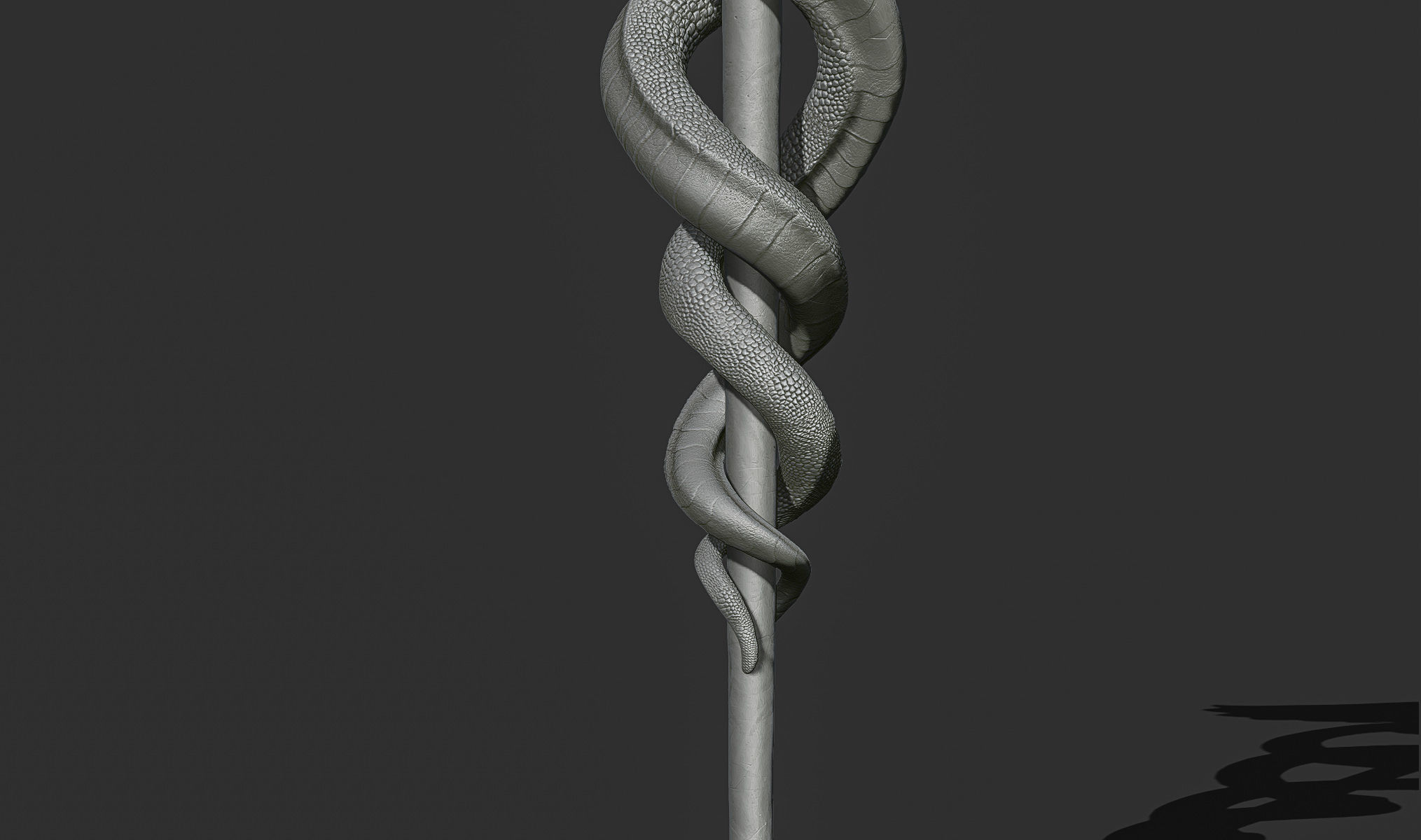Caduceus Medical symbol 3d print model 3D print model_19