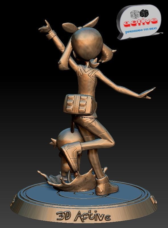 Pokemon - May and Mudkip 3D print model_5