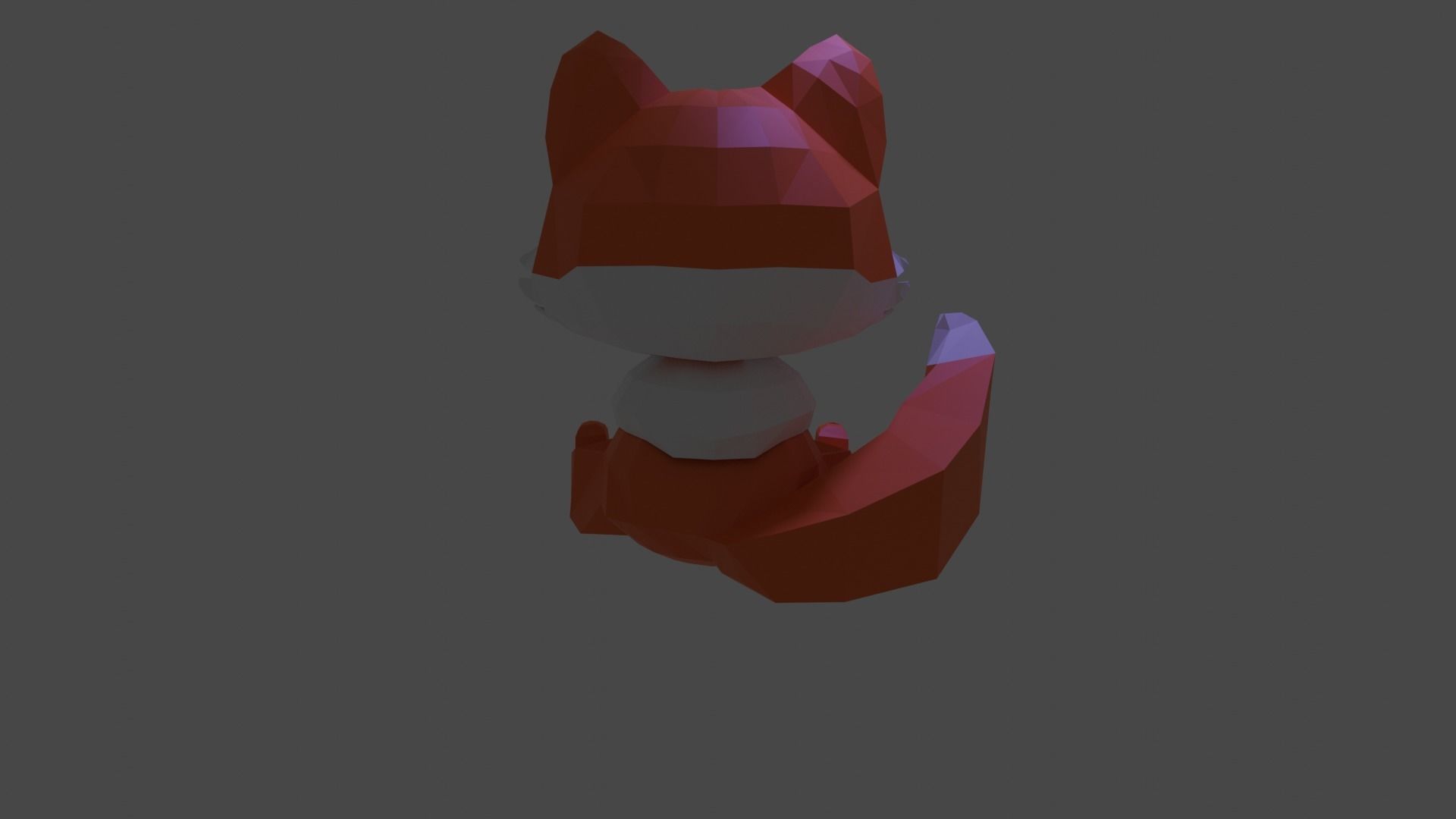 Cute fox 3D model_2