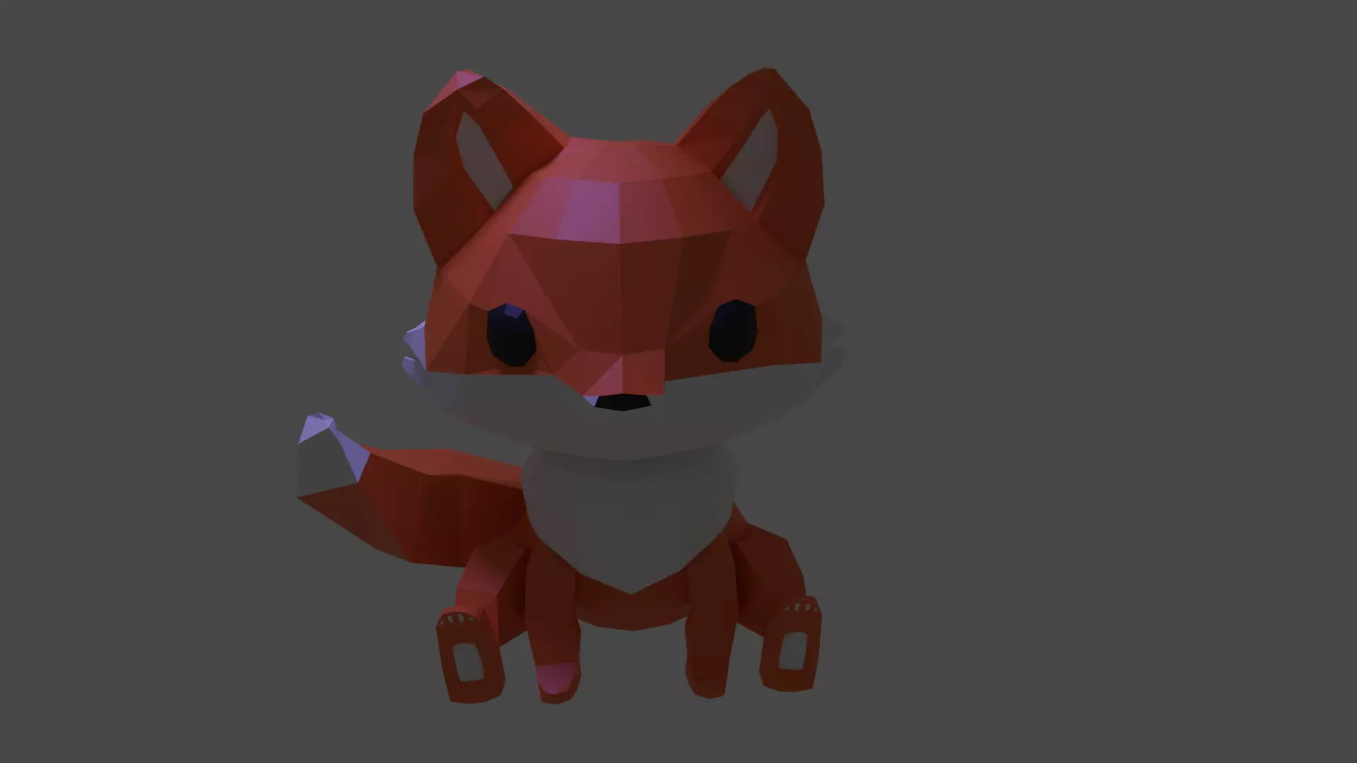 Cute fox 3D model_0