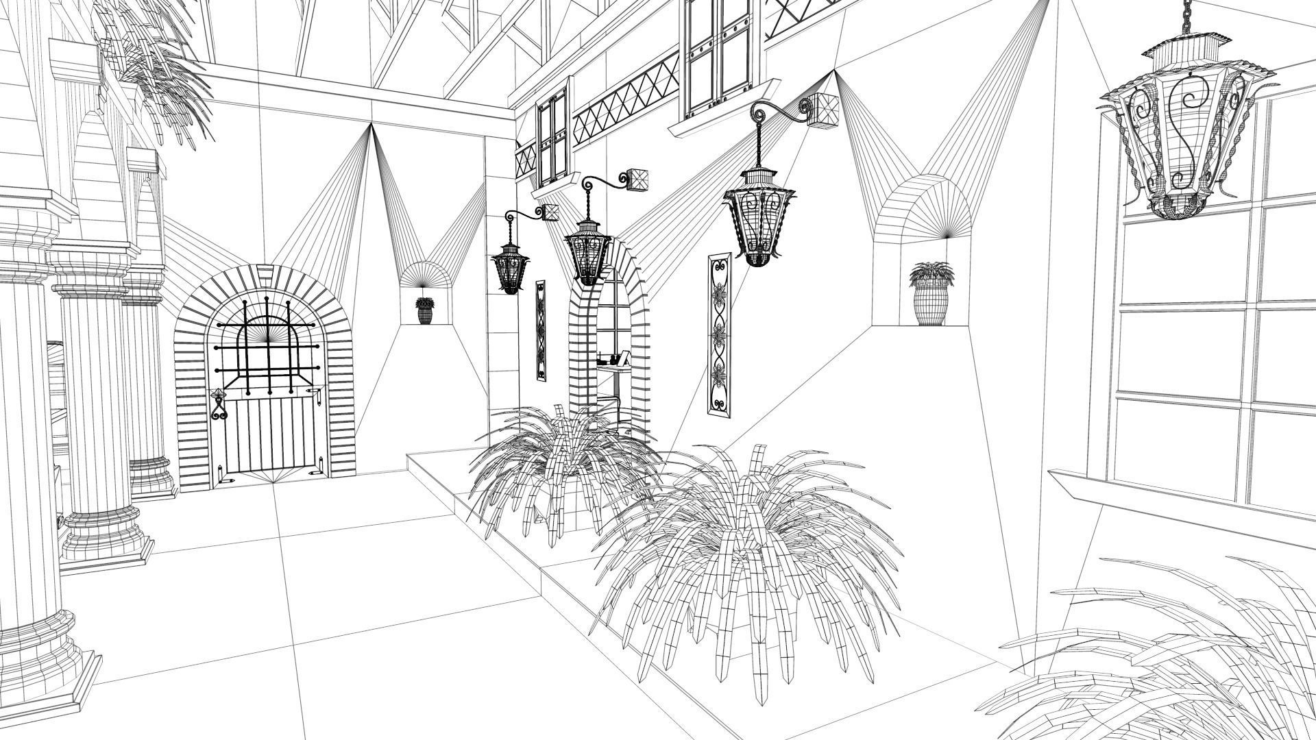 Restaurant Dining Room 3D model_18