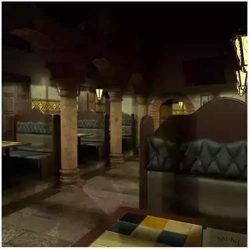 Restaurant Dining Room 3D model