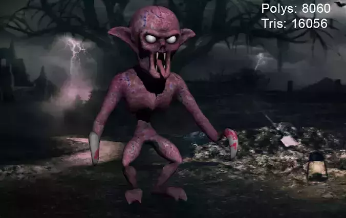 Zombie Ghoul 3D Model Game-Ready
