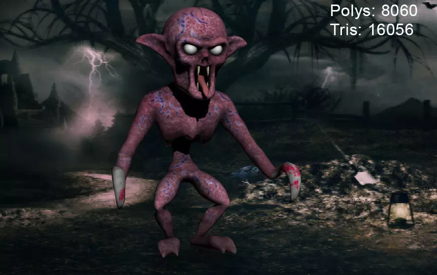 Zombie Ghoul 3D Model Game-Ready Low-poly 3D model_0