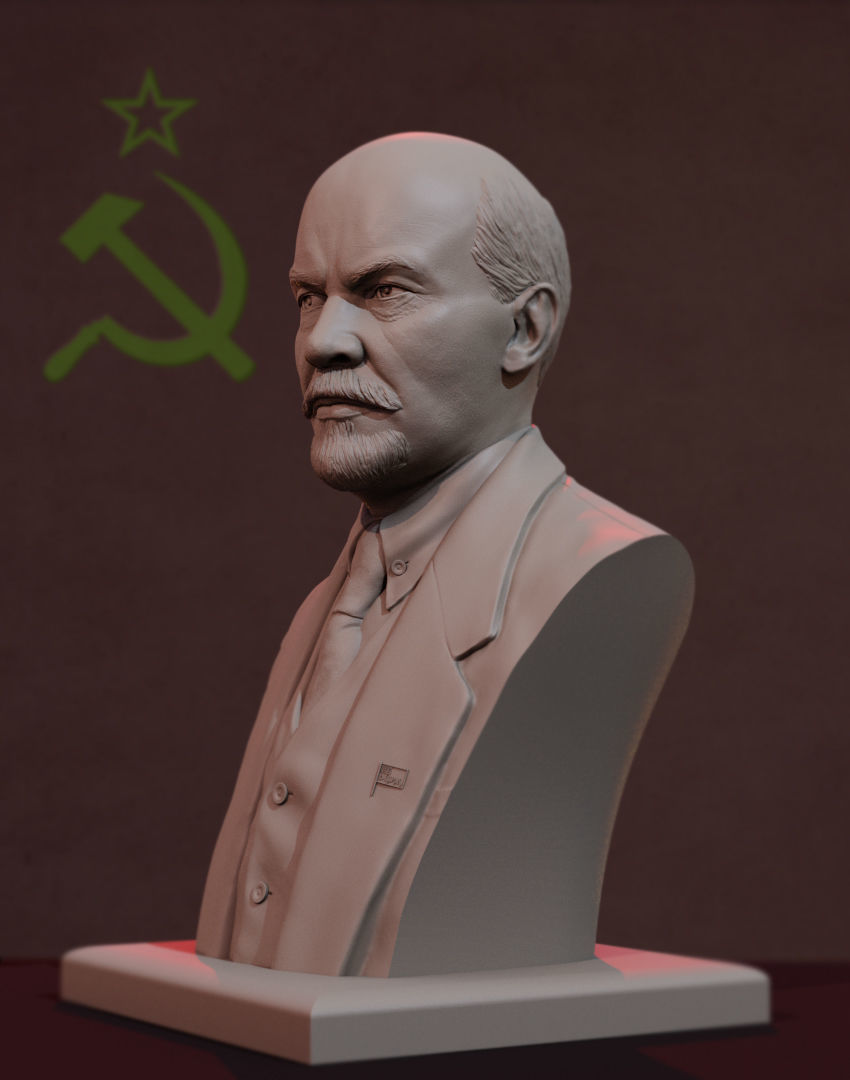 Vladimir Lenin 3D print model_2