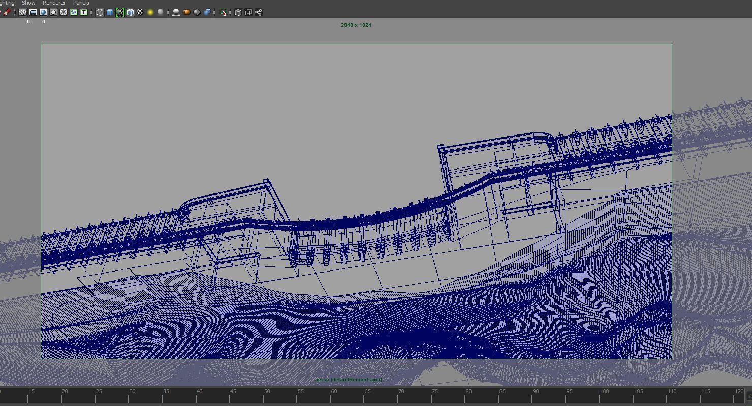 dam 3d model room with mountains and lake 3D model_19