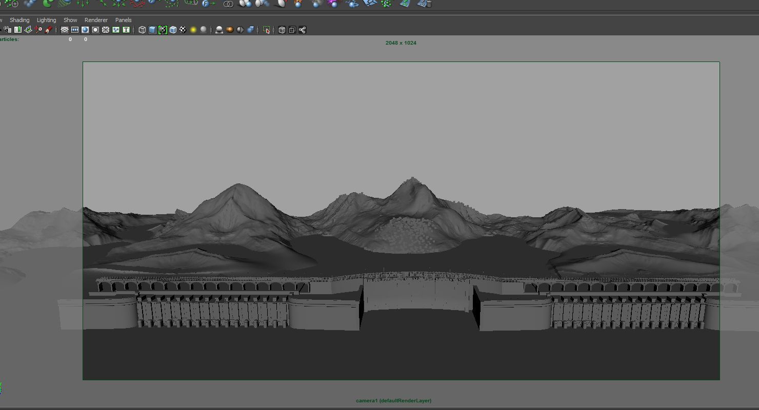 dam 3d model room with mountains and lake 3D model_8