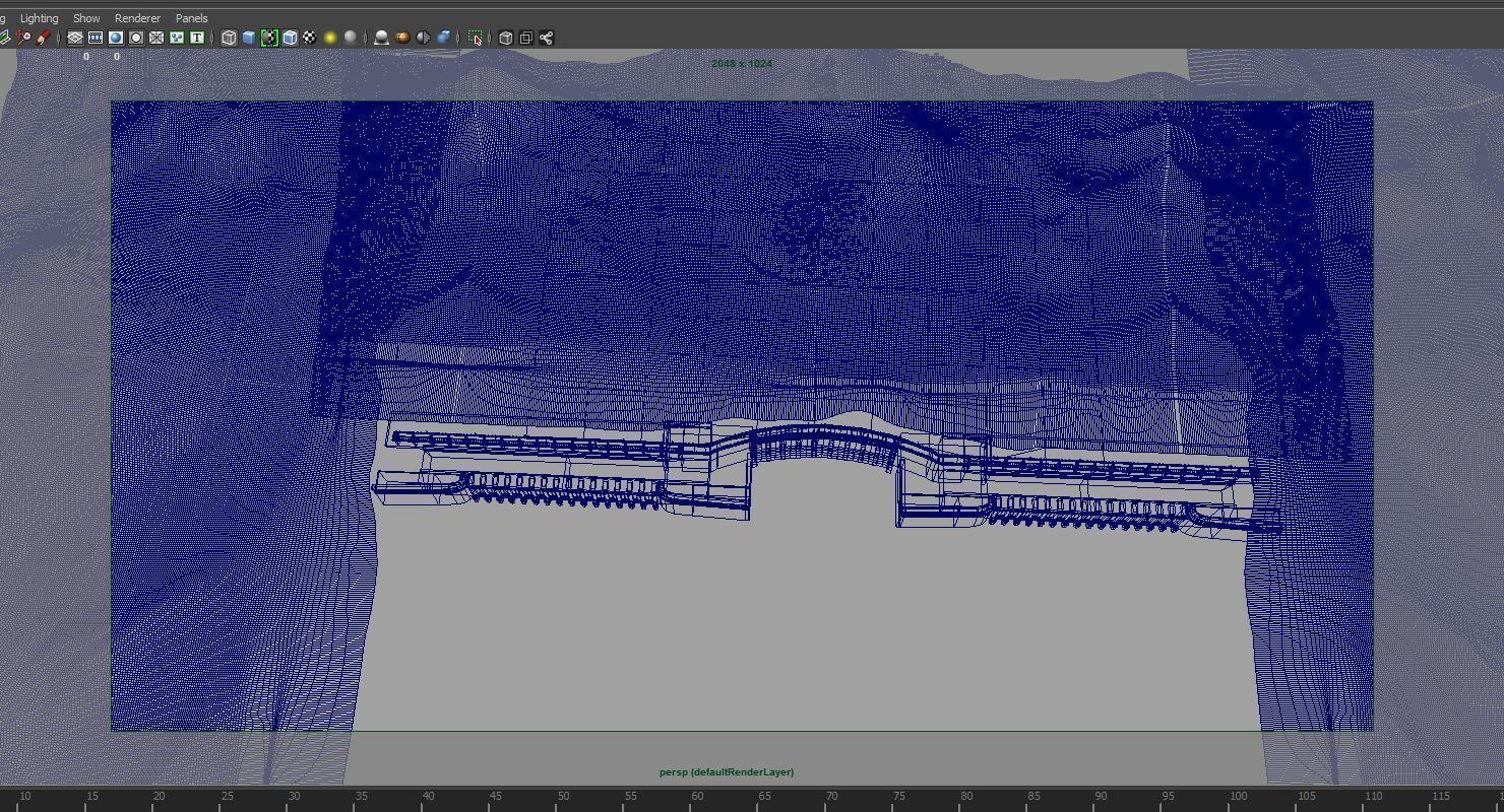 dam 3d model room with mountains and lake 3D model_18