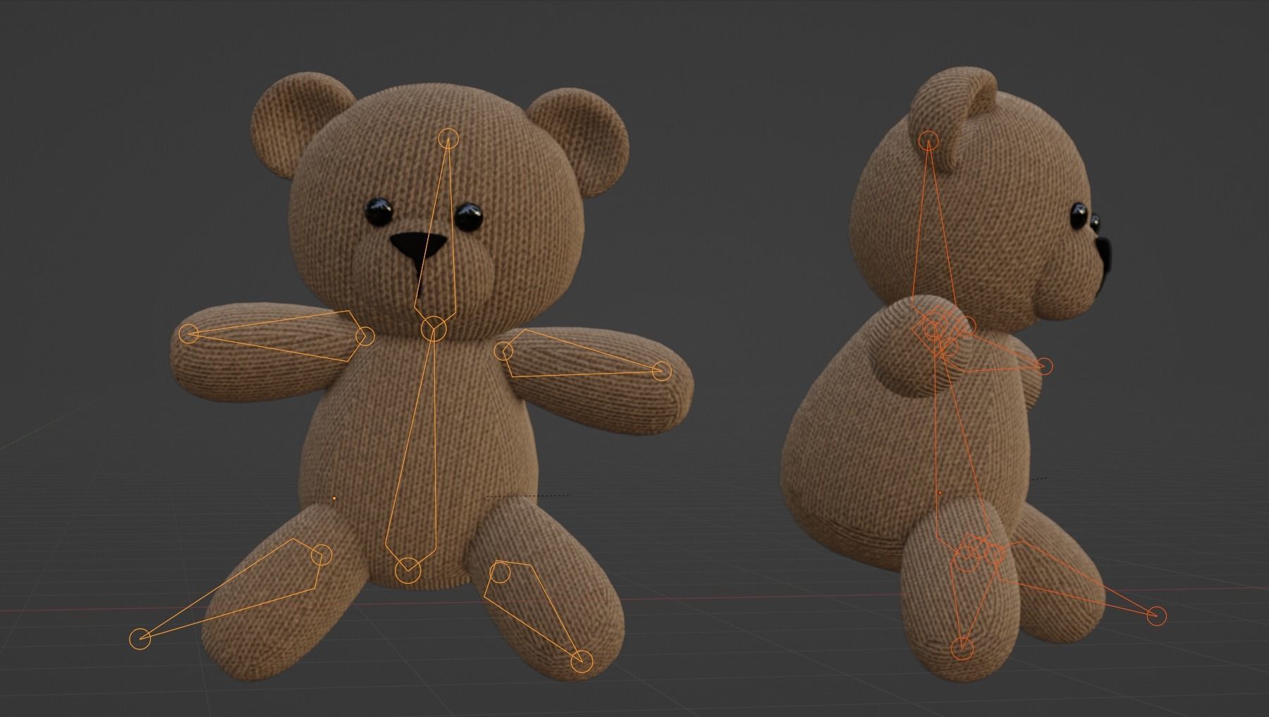Teddybear toys 3D model_5