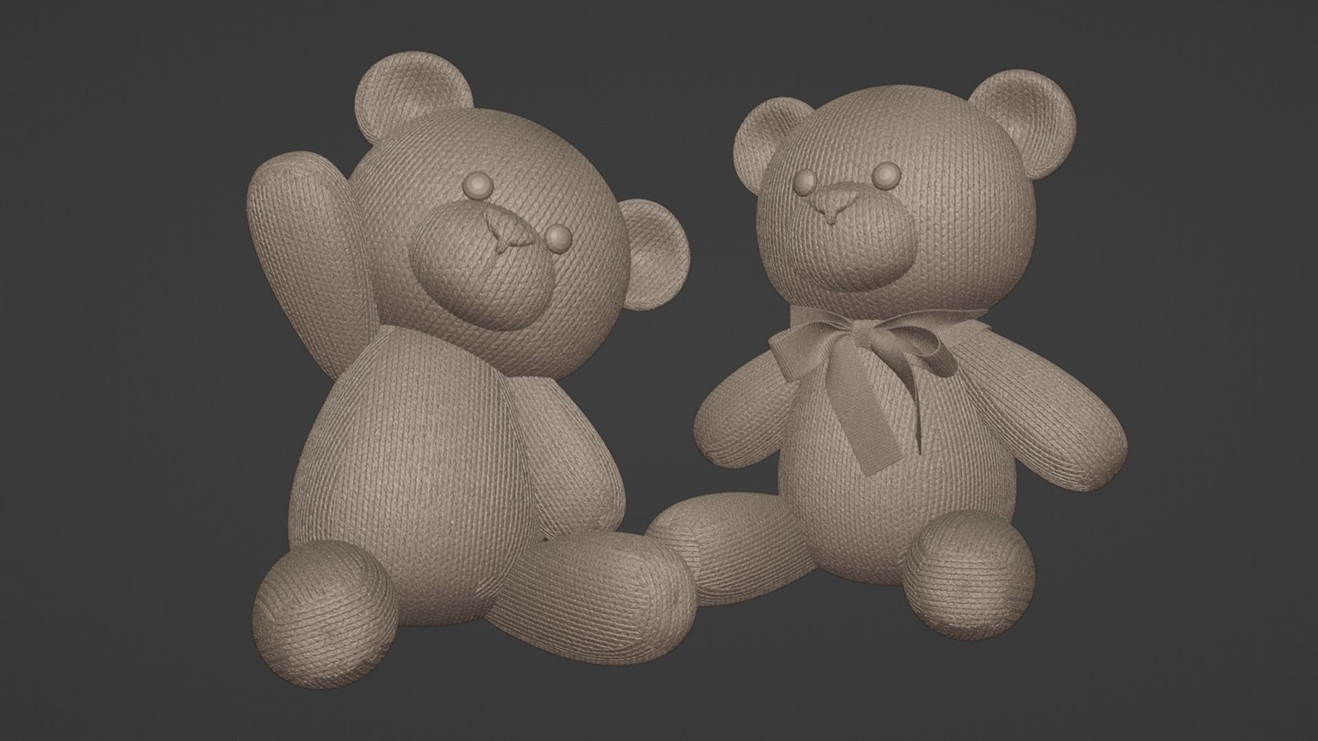 Teddybear toys 3D model_6