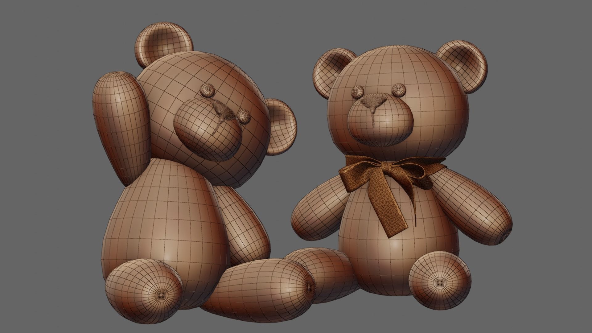 Teddybear toys 3D model_2