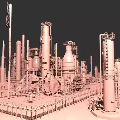 Mega Oil Refinery 3D model