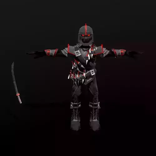 Undead Ninja Warrior Stylized Character
