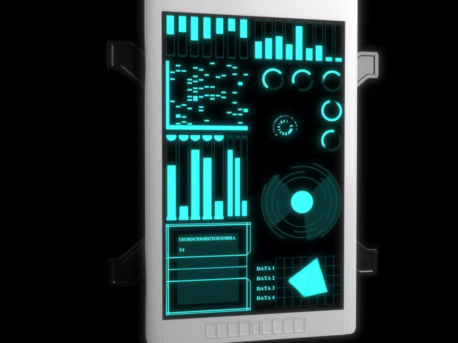 Sci-Fi Interface Table  3D model_0