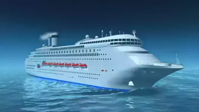 Animated Ship with Ocean