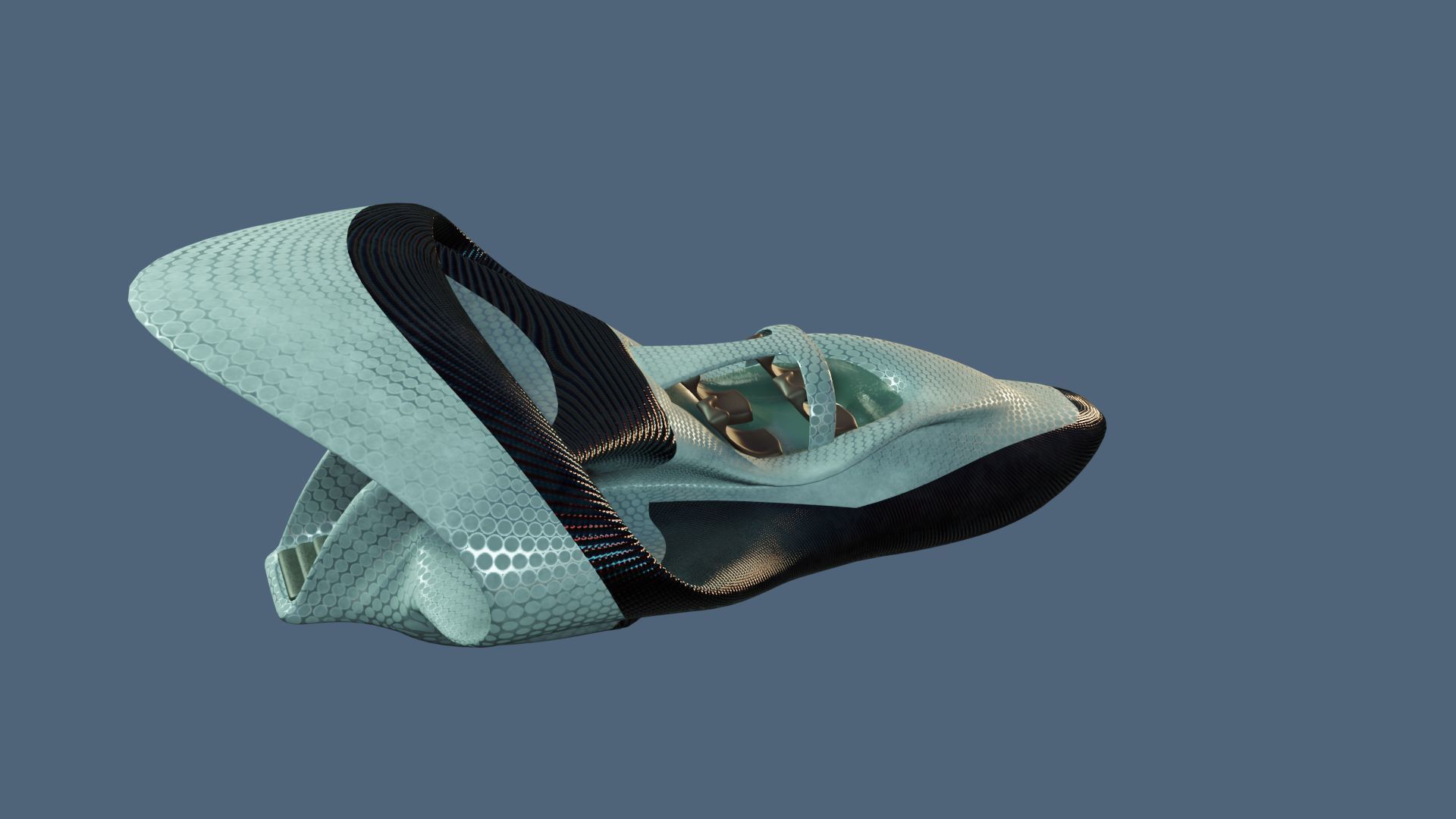 airship model futuristic spacecraft Low-poly 3D model_4