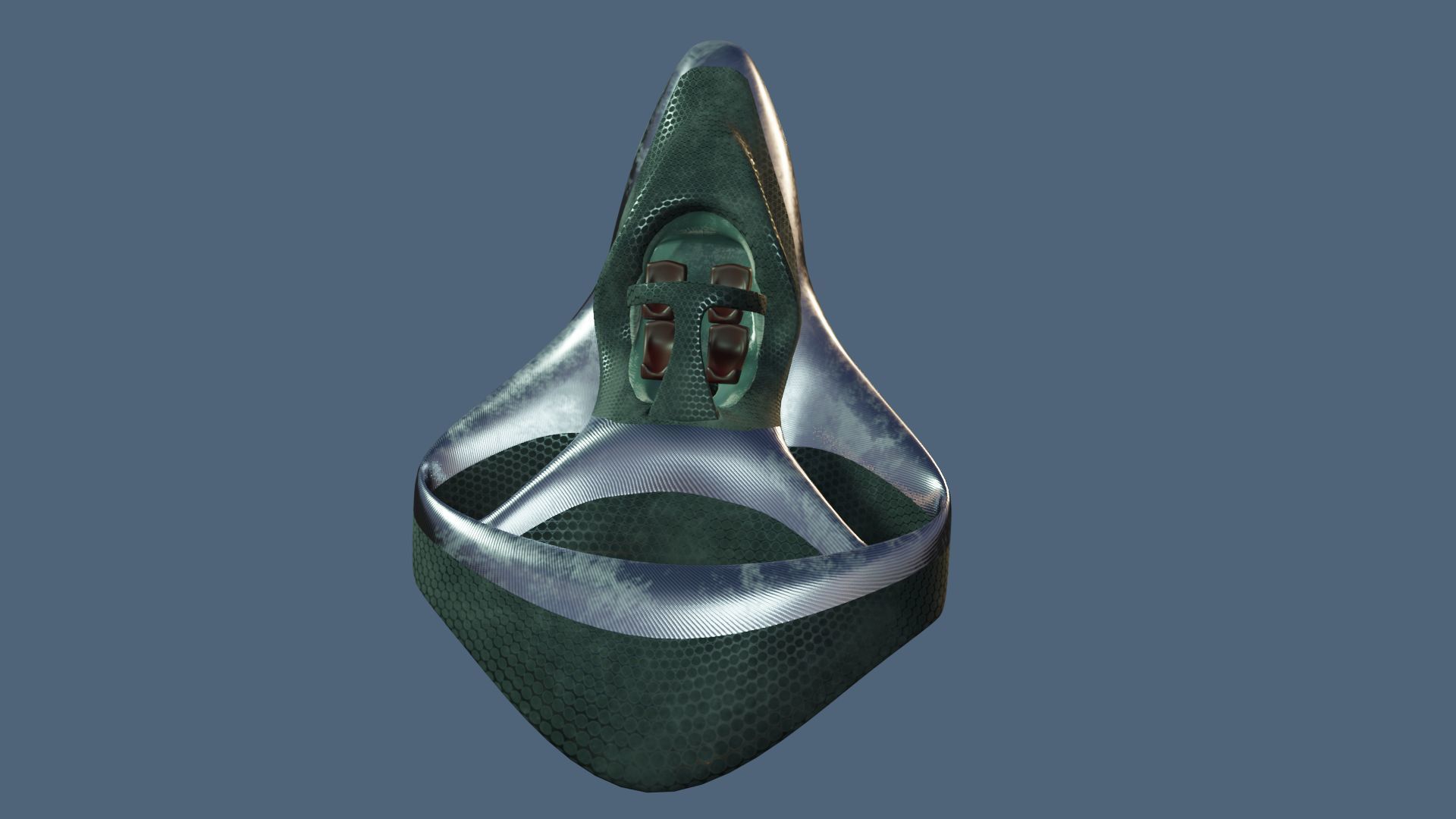 airship model futuristic spacecraft Low-poly 3D model_8