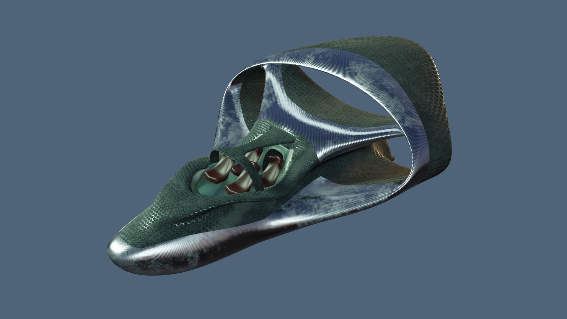 airship model futuristic spacecraft Low-poly 3D model_17