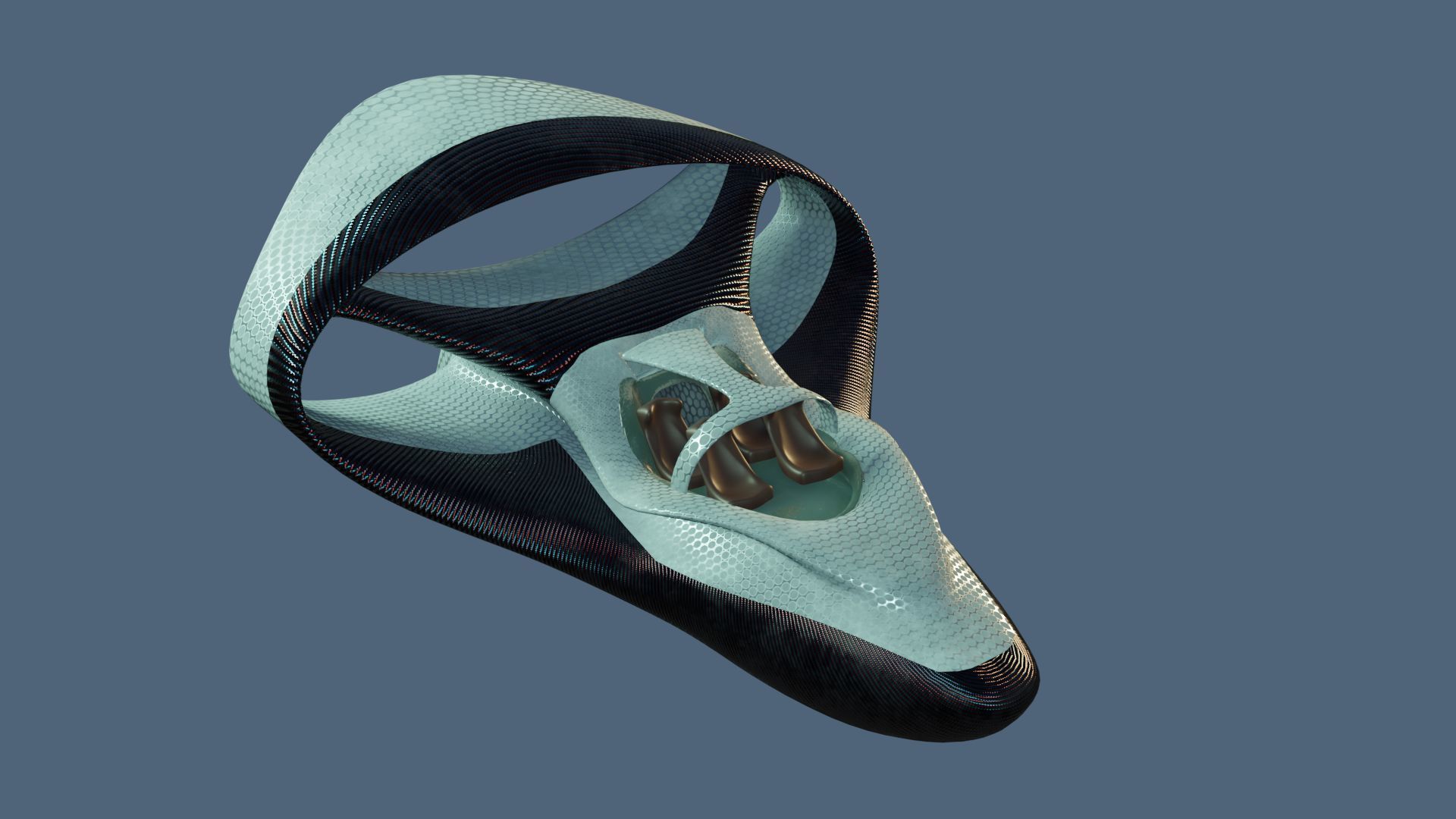 airship model futuristic spacecraft Low-poly 3D model_5