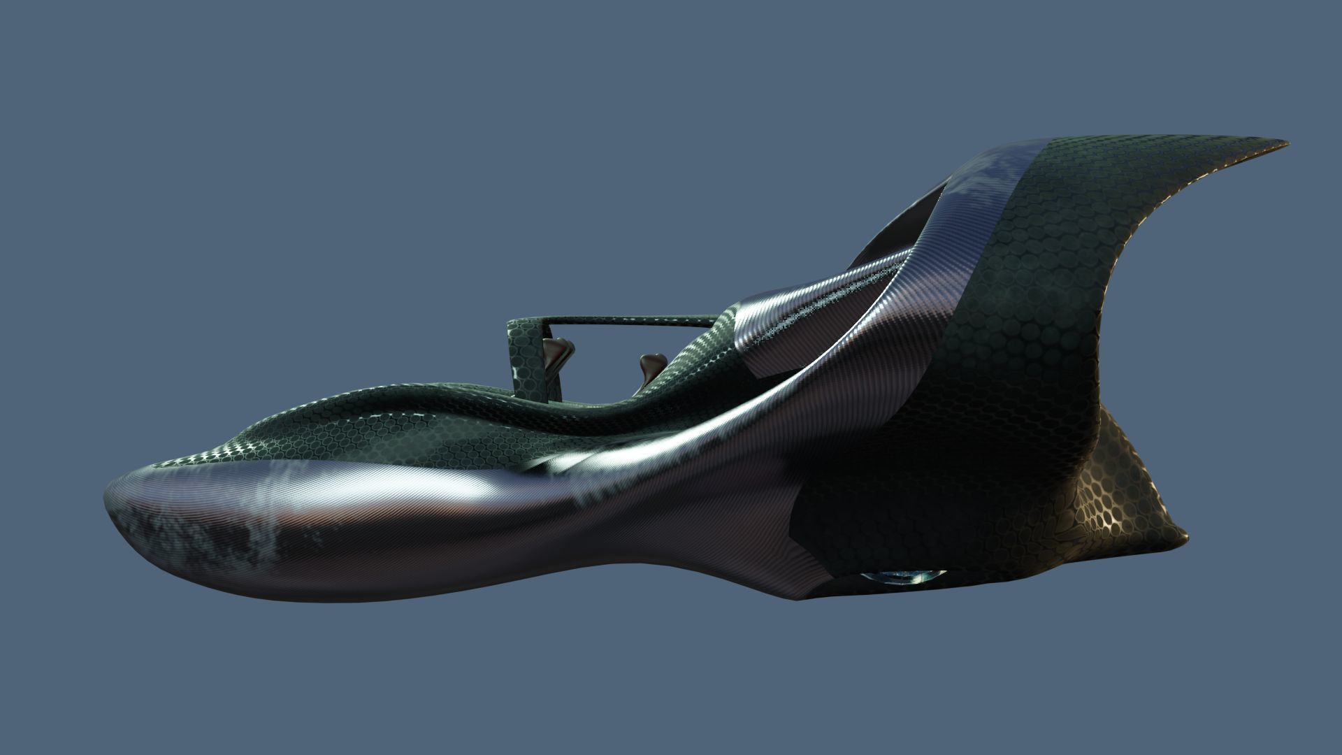 airship model futuristic spacecraft Low-poly 3D model_10