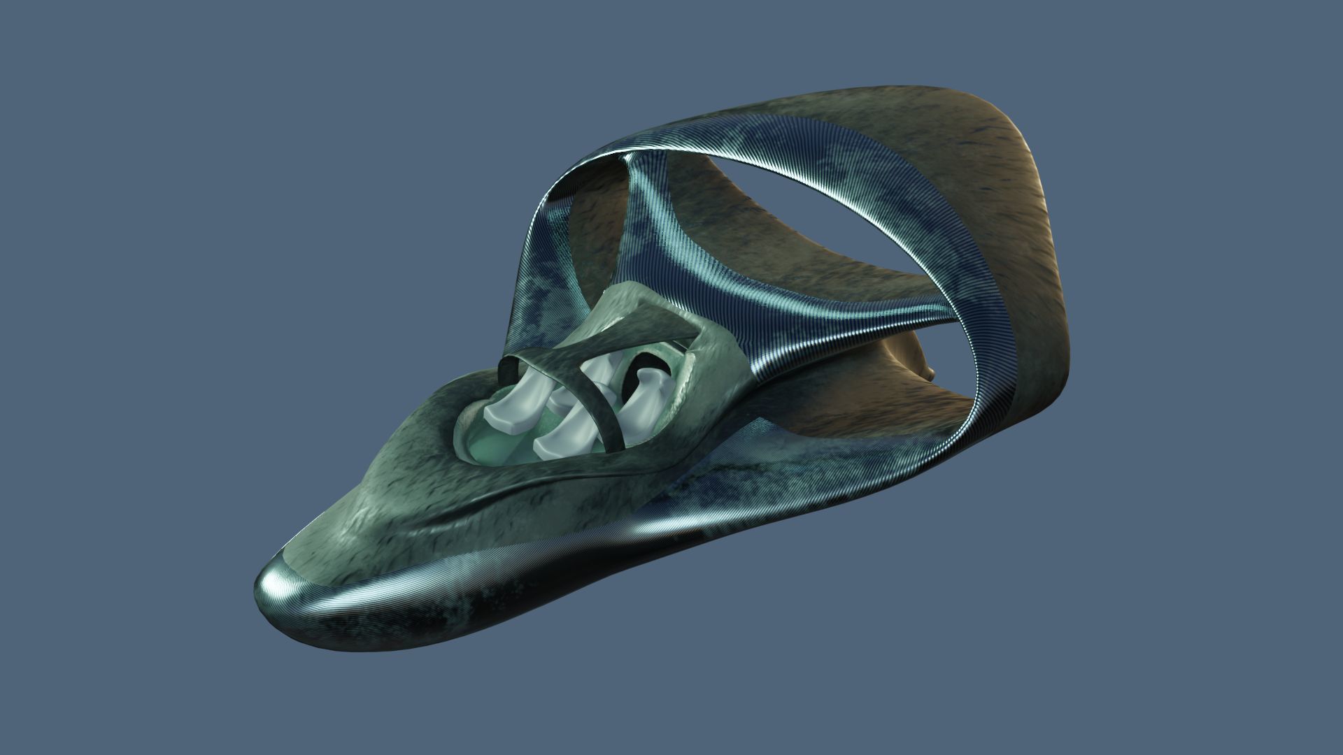 airship model futuristic spacecraft Low-poly 3D model_14