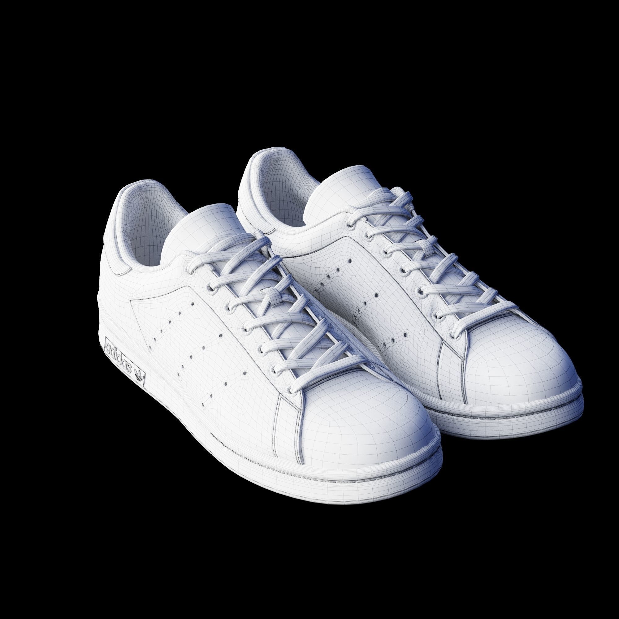 adidas stan smith green 3D model_7