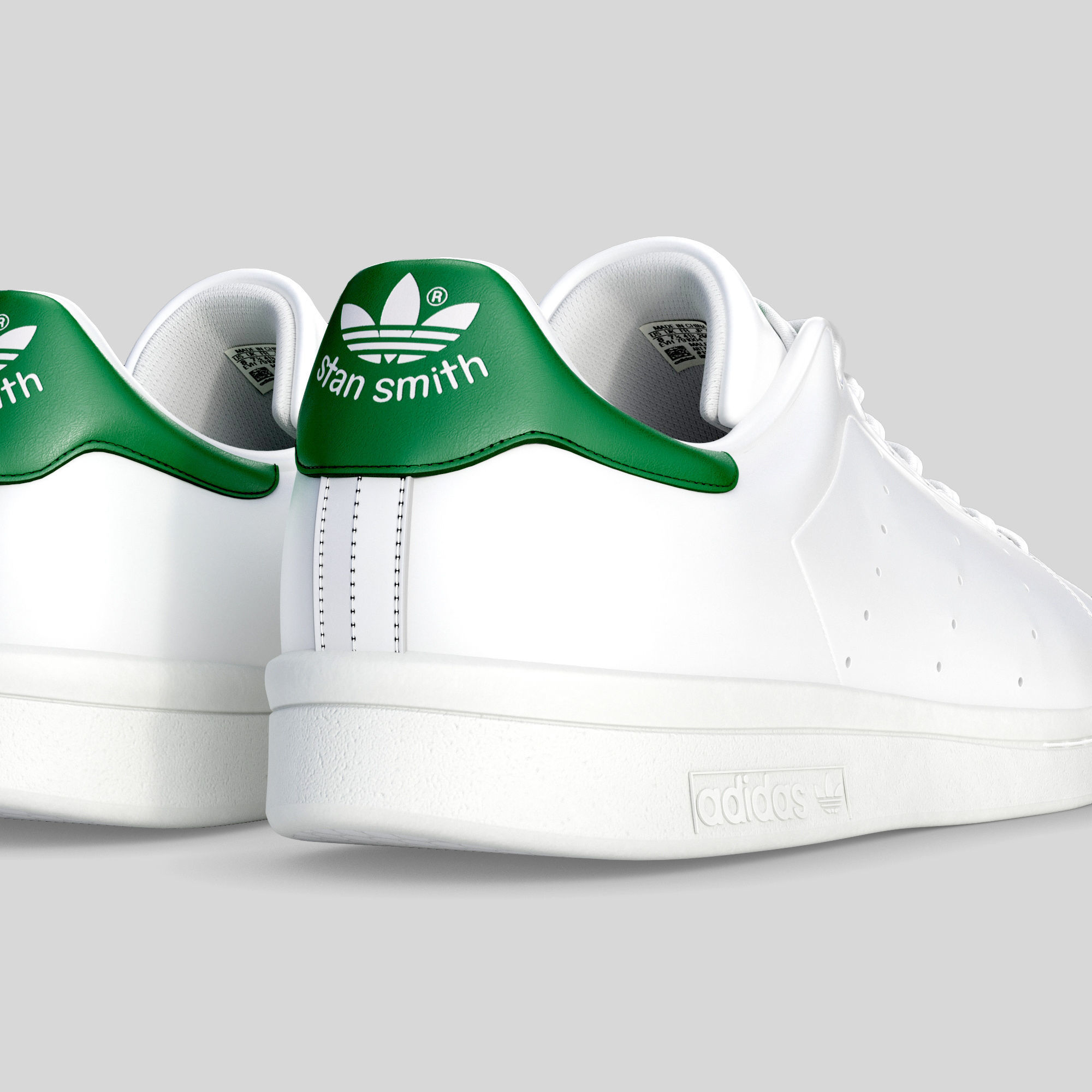 adidas stan smith green 3D model_4