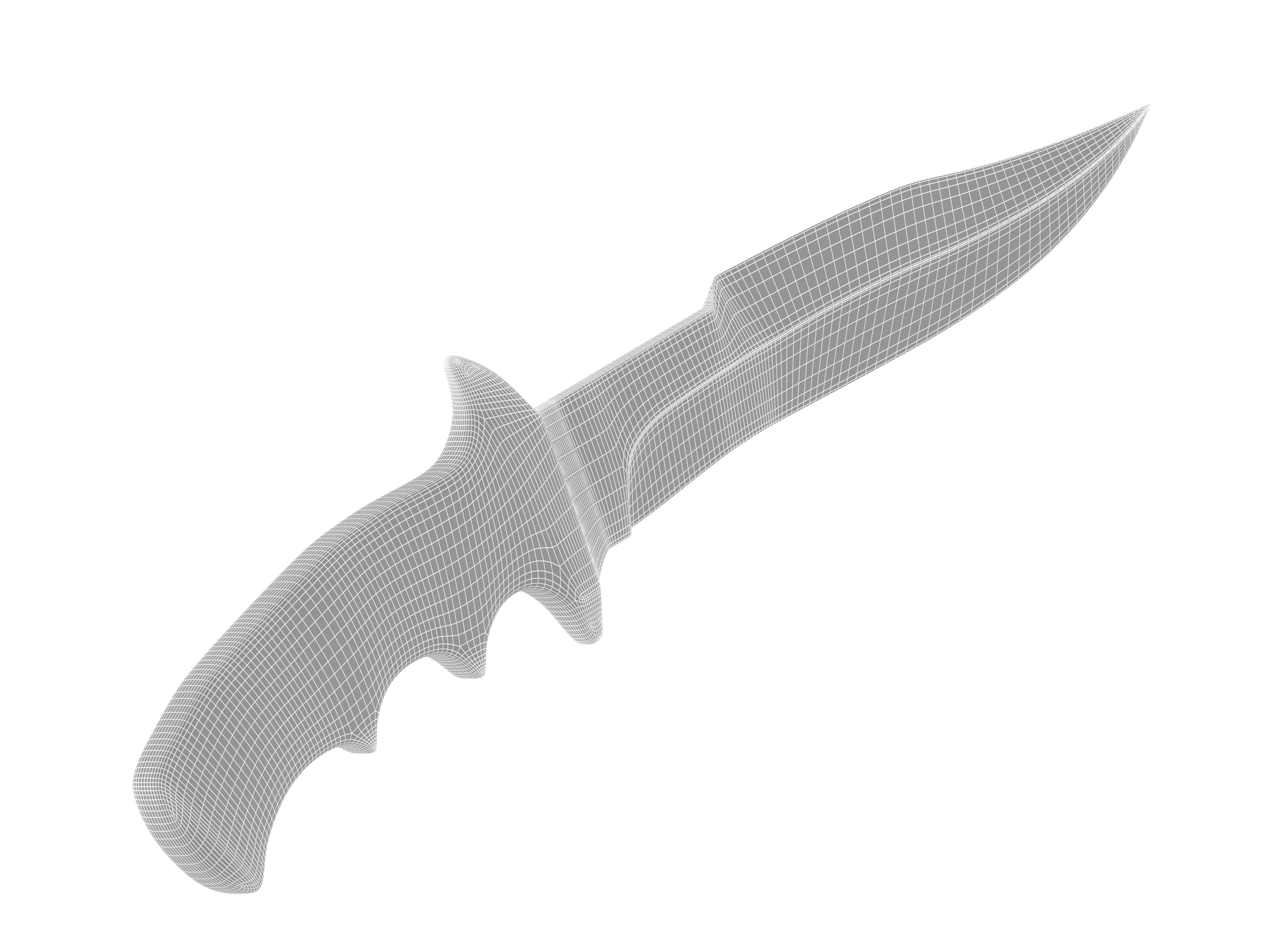 battle knife v6 3D model_7